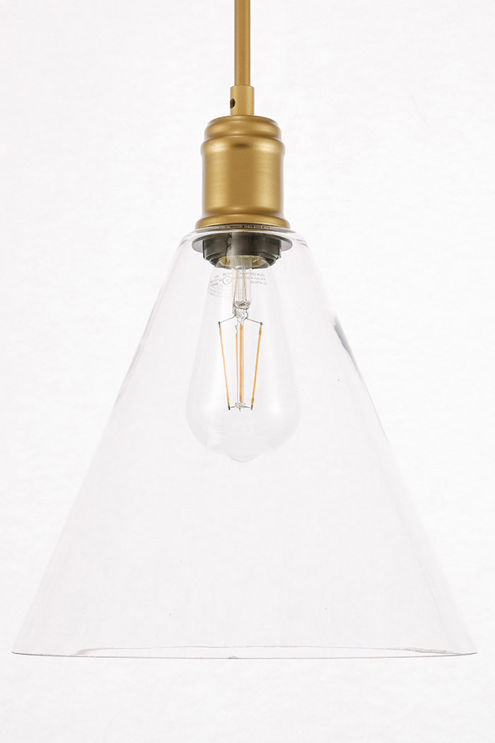 Elegant Pendant Light - Brass, L 10" (LD6227BR)