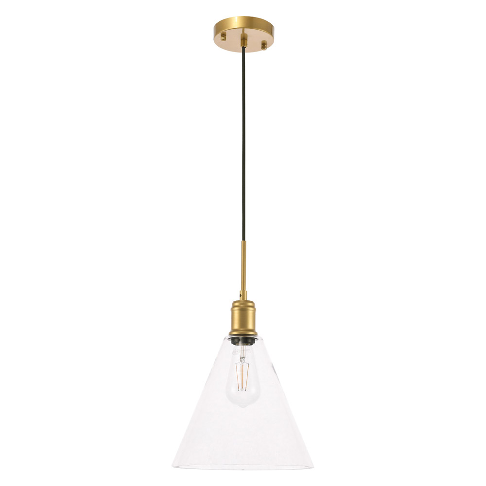 Elegant Pendant Light - Brass, L 10" (LD6227BR)