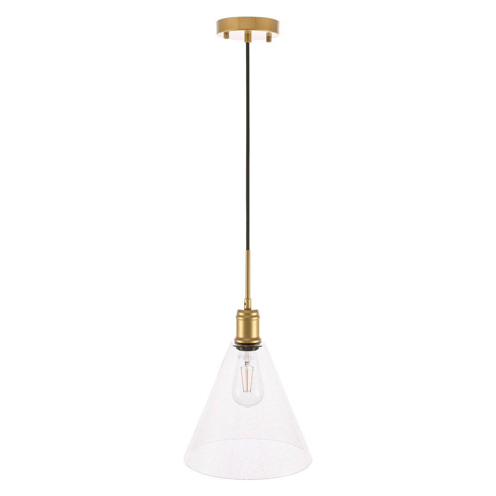 Elegant Pendant Light - Brass, L 10" (LD6227BR)