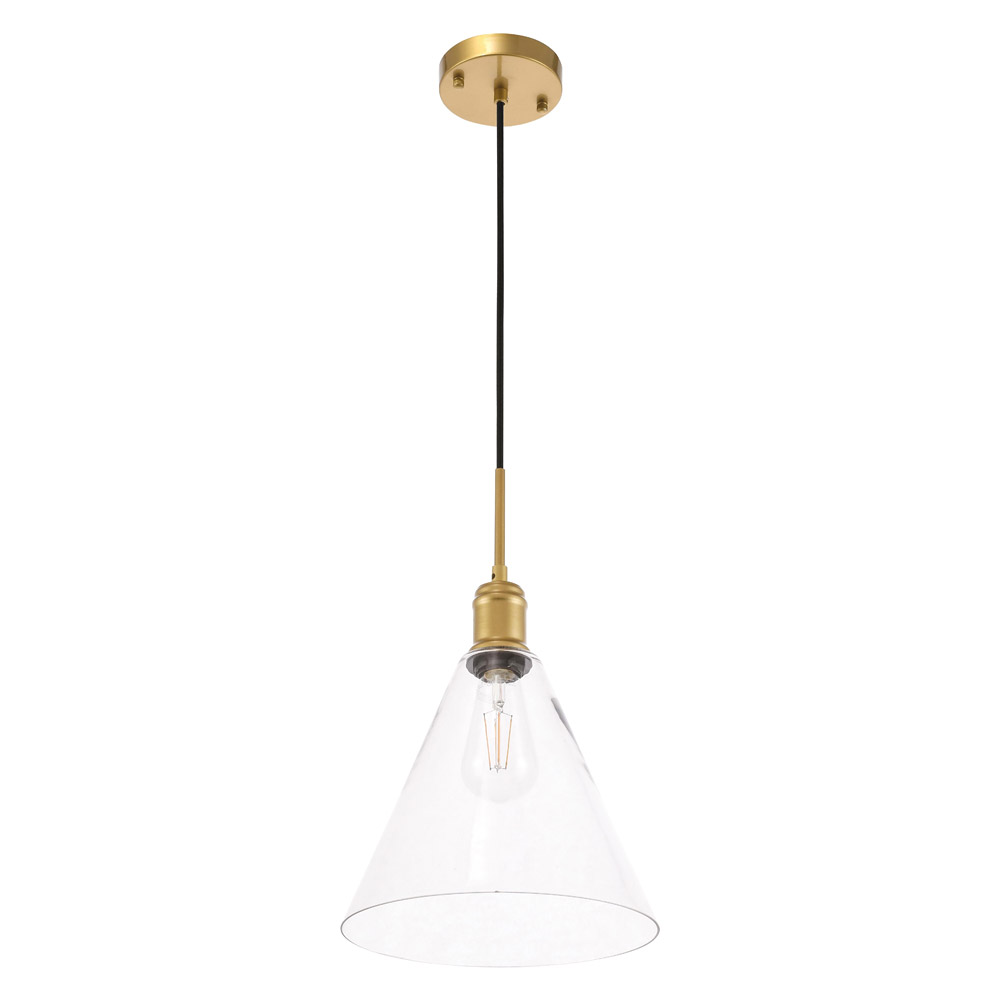 Elegant Pendant Light - Brass, L 10" (LD6227BR)