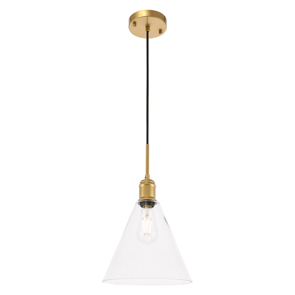 Elegant Pendant Light - Brass, L 10" (LD6227BR)