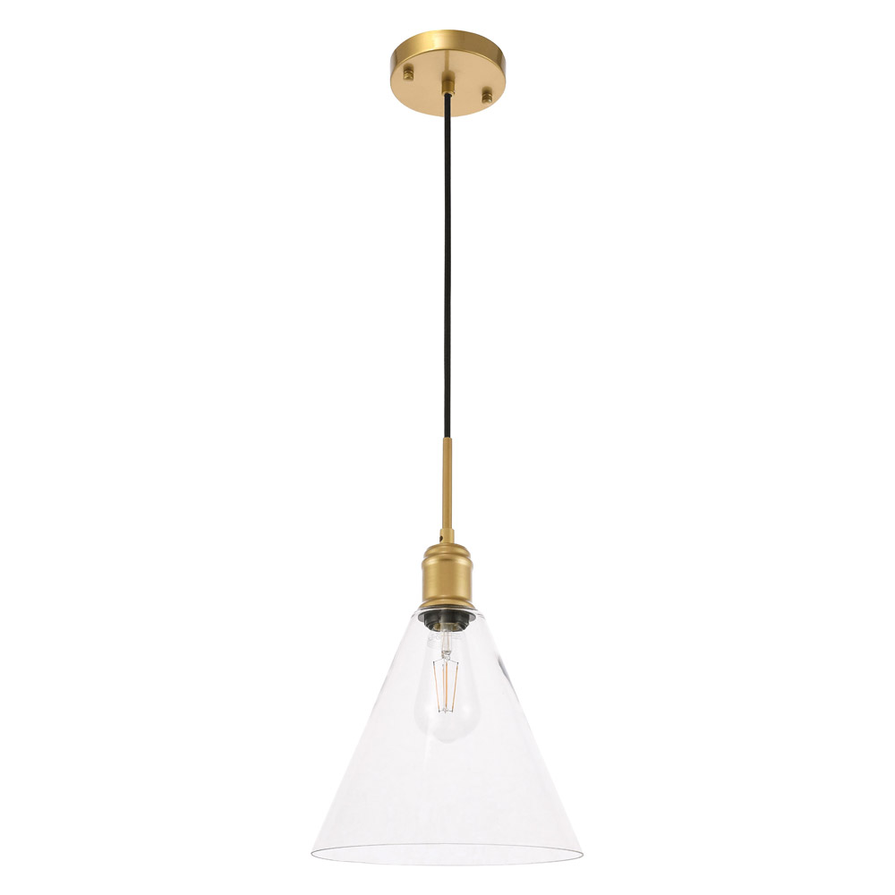 Elegant Pendant Light - Brass, L 10" (LD6227BR)