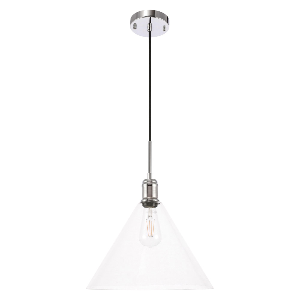 Elegant Pendant Light - Chrome, L 13.75" (LD6229C)