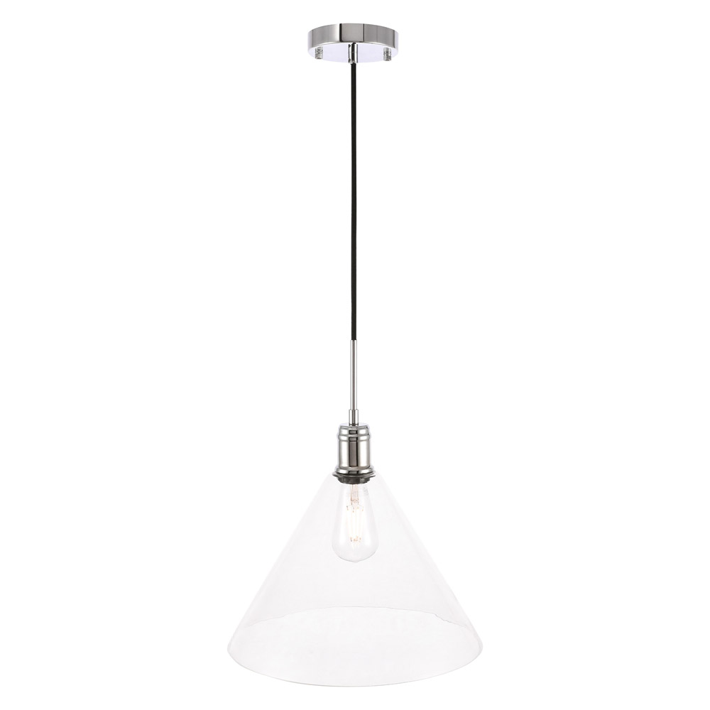 Elegant Pendant Light - Chrome, L 13.75" (LD6229C)