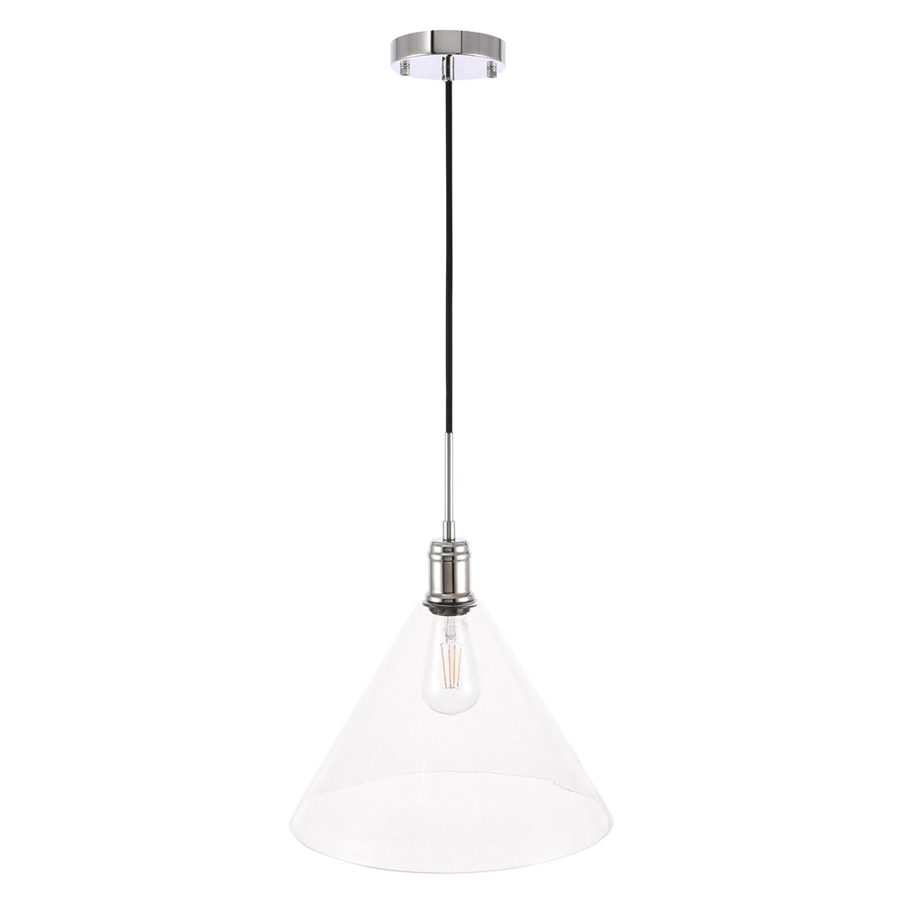 Elegant Pendant Light - Chrome, L 13.75" (LD6229C)