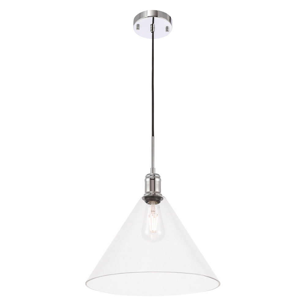 Elegant Pendant Light - Chrome, L 13.75" (LD6229C)