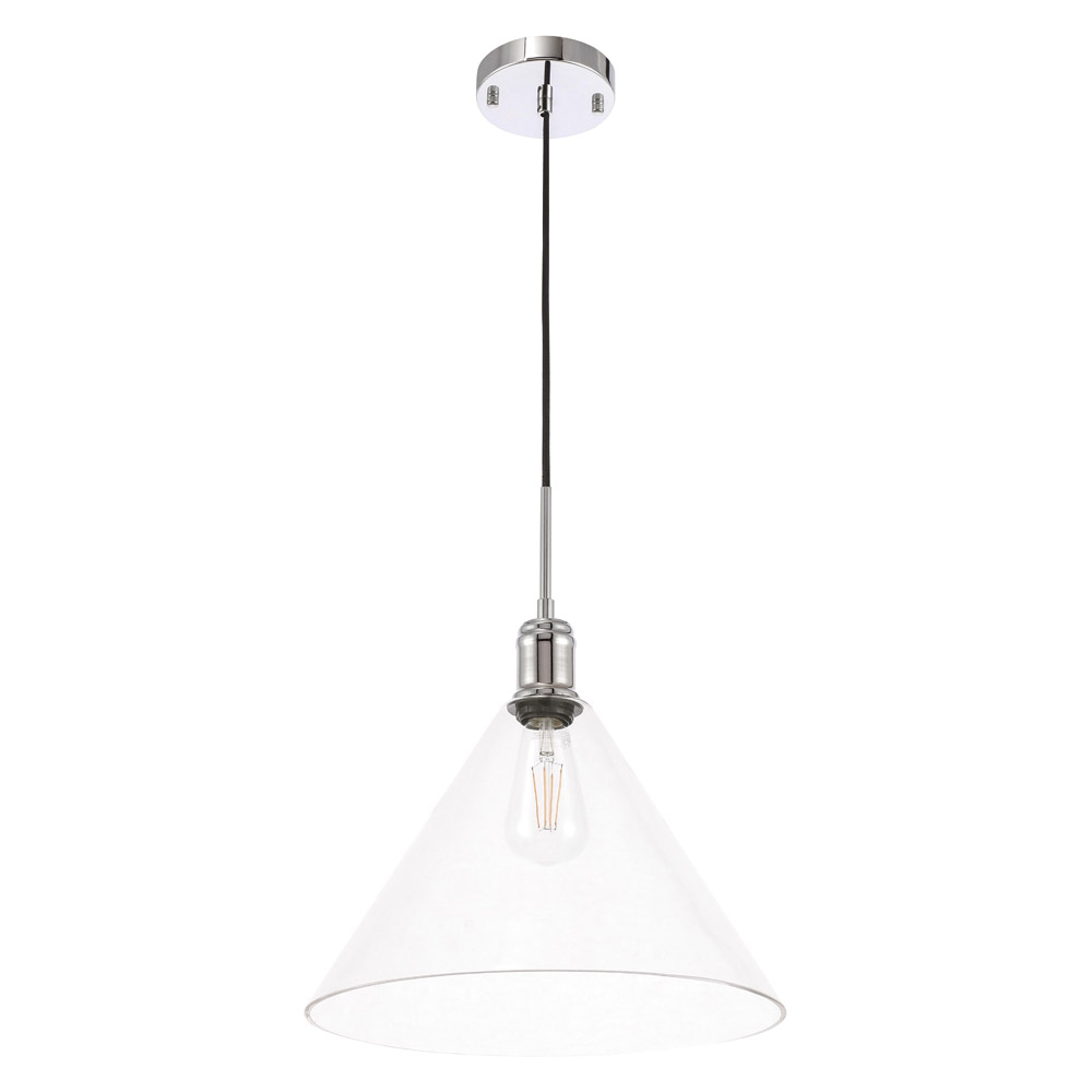 Elegant Pendant Light - Chrome, L 13.75" (LD6229C)