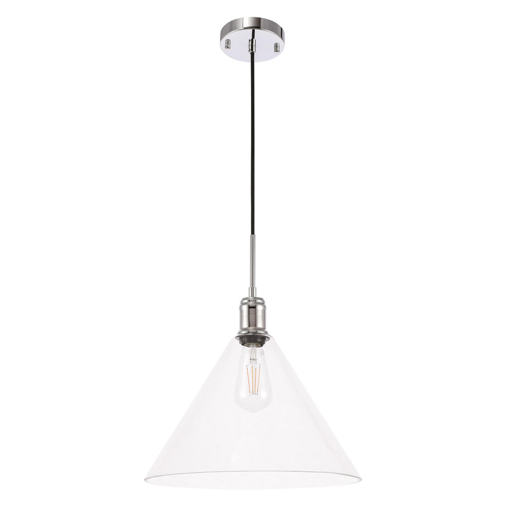 Elegant Pendant Light - Chrome, L 13.75" (LD6229C)