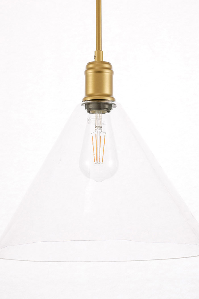 Elegant Pendant Light - Brass, L 13.75" (LD6230BR)