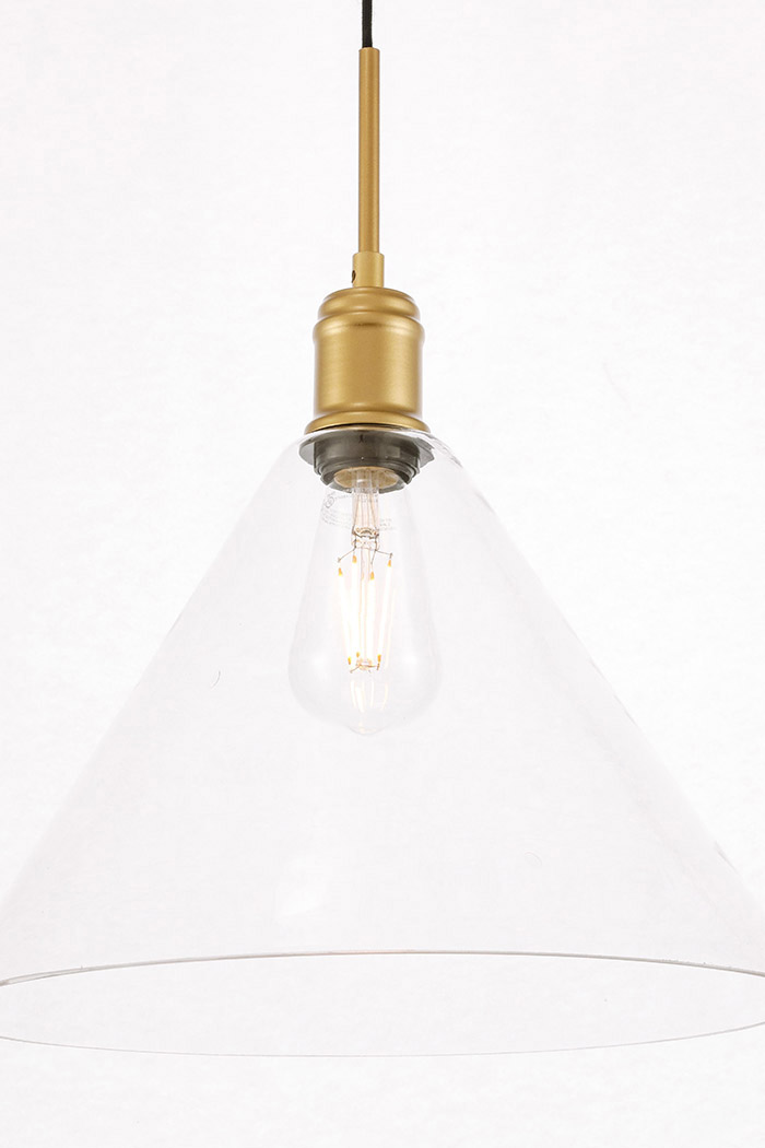 Elegant Pendant Light - Brass, L 13.75" (LD6230BR)