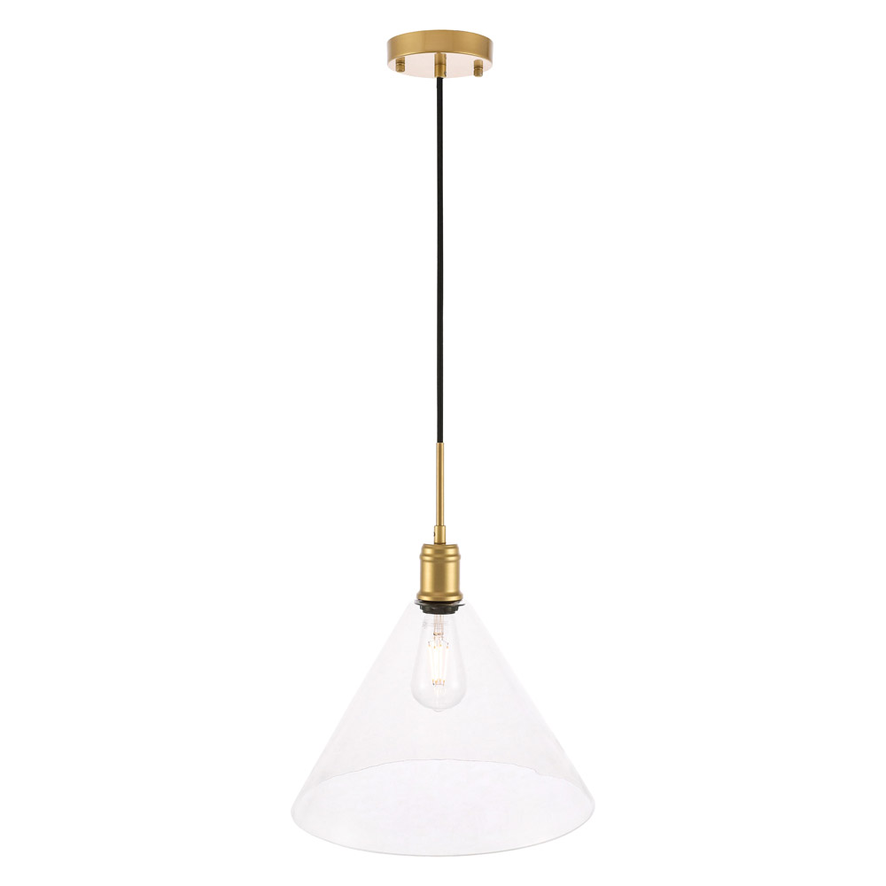 Elegant Pendant Light - Brass, L 13.75" (LD6230BR)