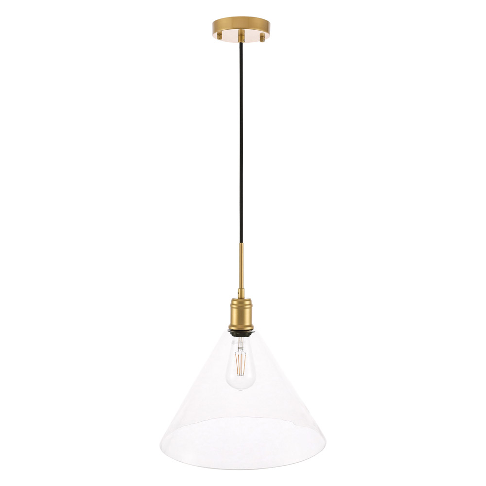 Elegant Pendant Light - Brass, L 13.75" (LD6230BR)