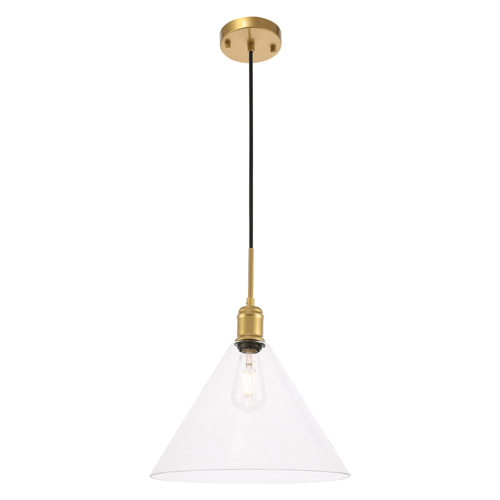 Elegant Pendant Light - Brass, L 13.75" (LD6230BR)