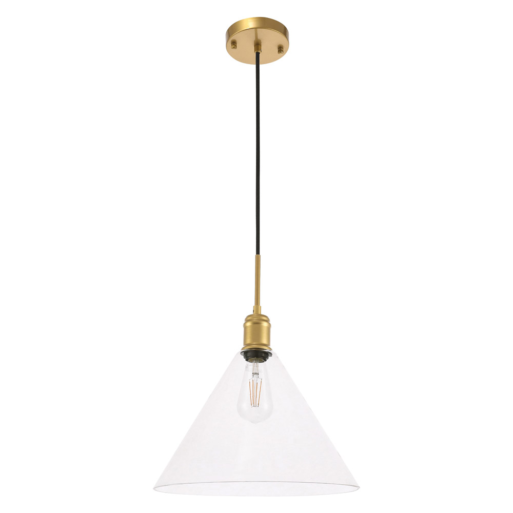 Elegant Pendant Light - Brass, L 13.75" (LD6230BR)