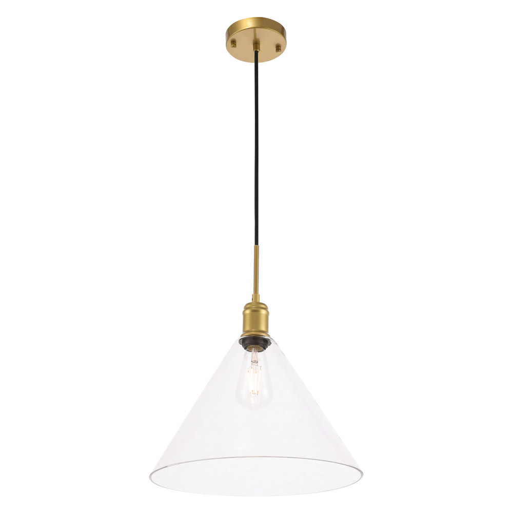 Elegant Pendant Light - Brass, L 13.75" (LD6230BR)