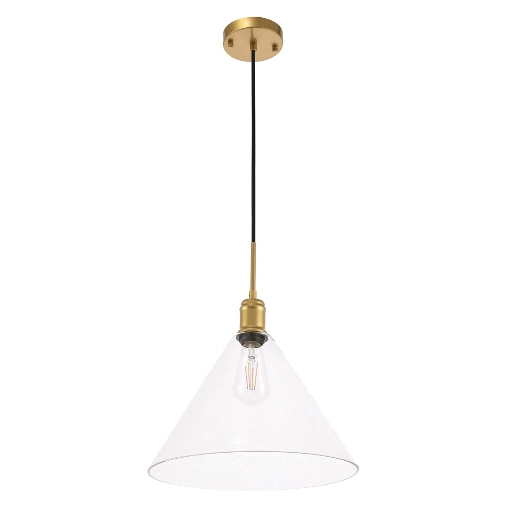 Elegant Pendant Light - Brass, L 13.75" (LD6230BR)