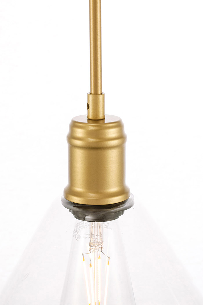 Elegant Pendant Light - Brass, L 13.75" (LD6230BR)