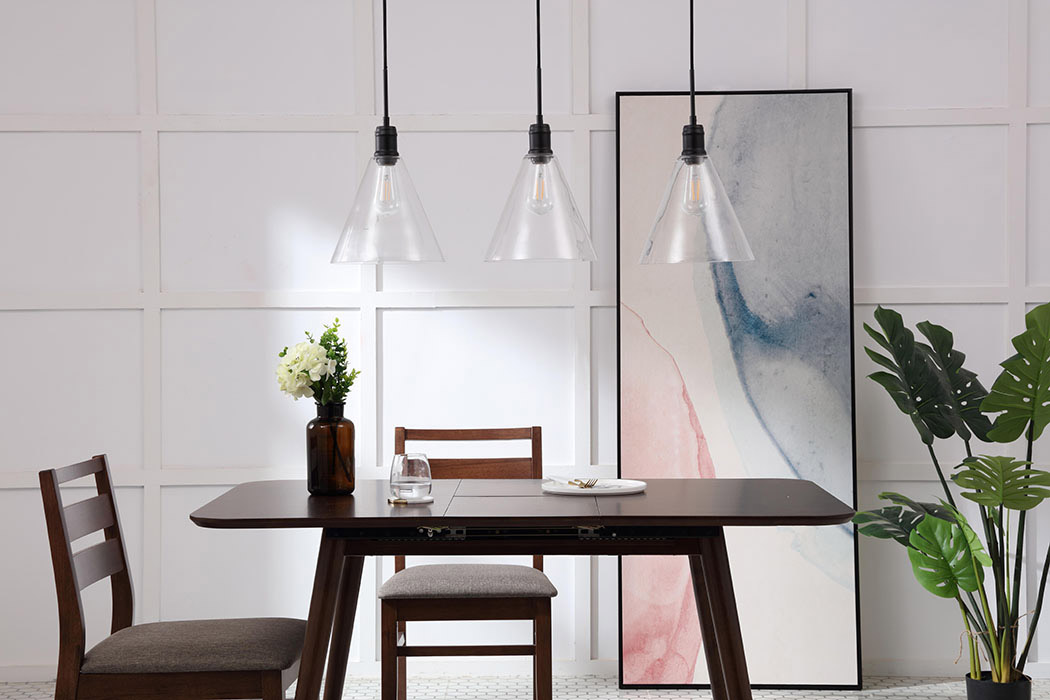 Elegant Pendant Light - Black, L 36" (LD6231BK)