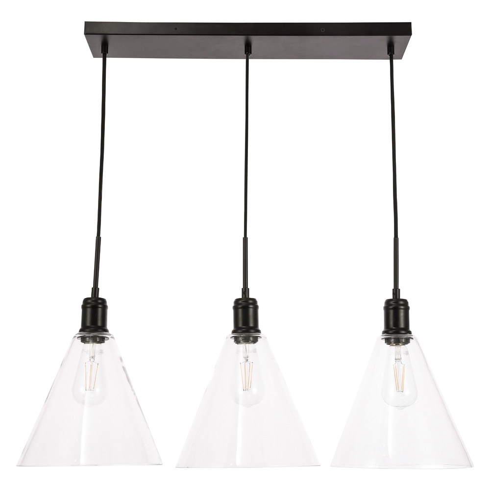 Elegant Pendant Light - Black, L 36" (LD6231BK)