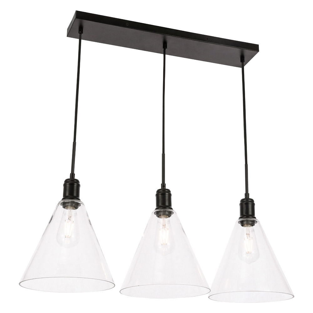 Elegant Pendant Light - Black, L 36" (LD6231BK)