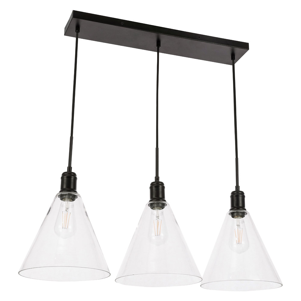 Elegant Pendant Light - Black, L 36" (LD6231BK)