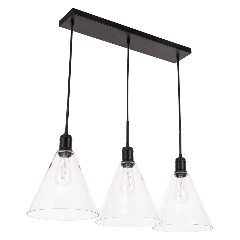 Elegant Pendant Light - Black, L 36" (LD6231BK)