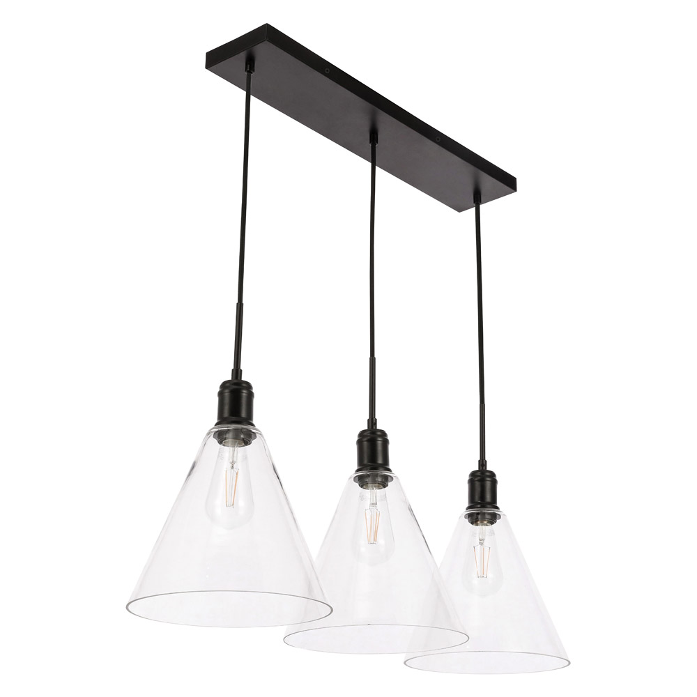 Elegant Pendant Light - Black, L 36" (LD6231BK)