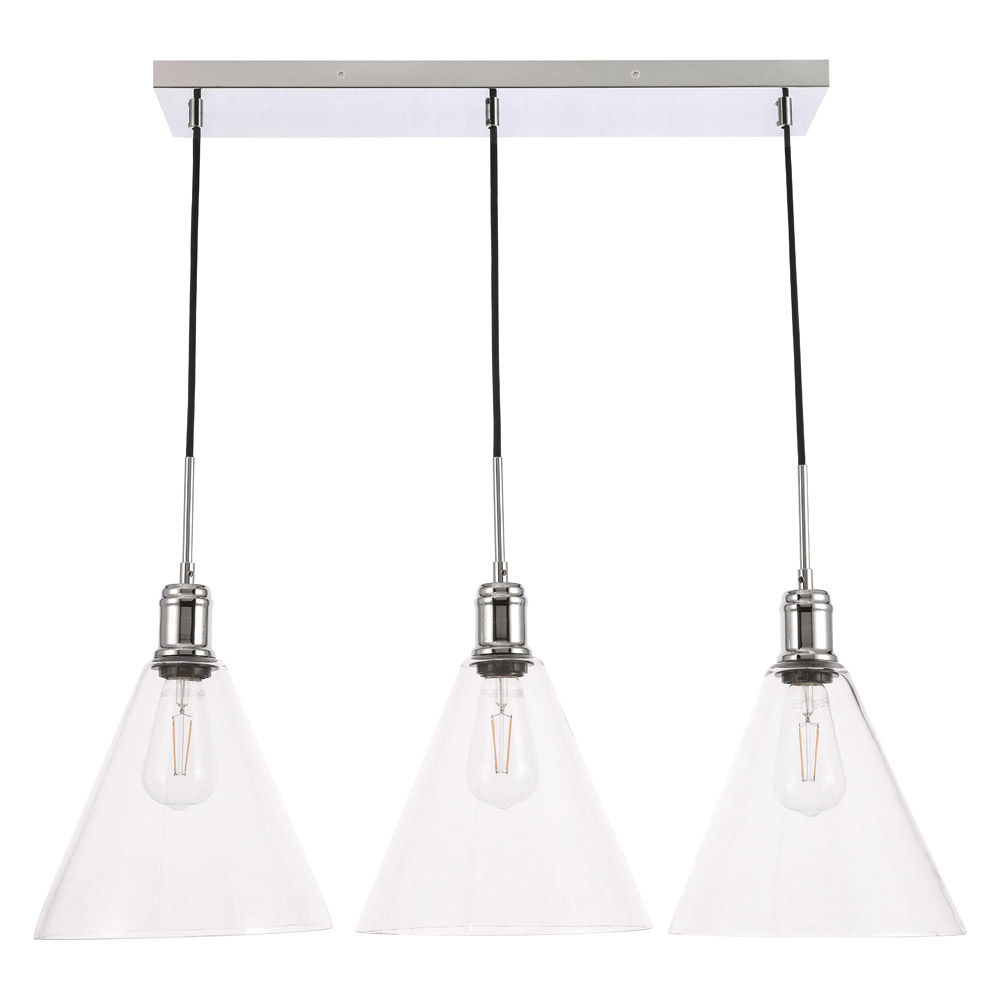 Elegant Pendant Light - Chrome, L 36" (LD6232C)