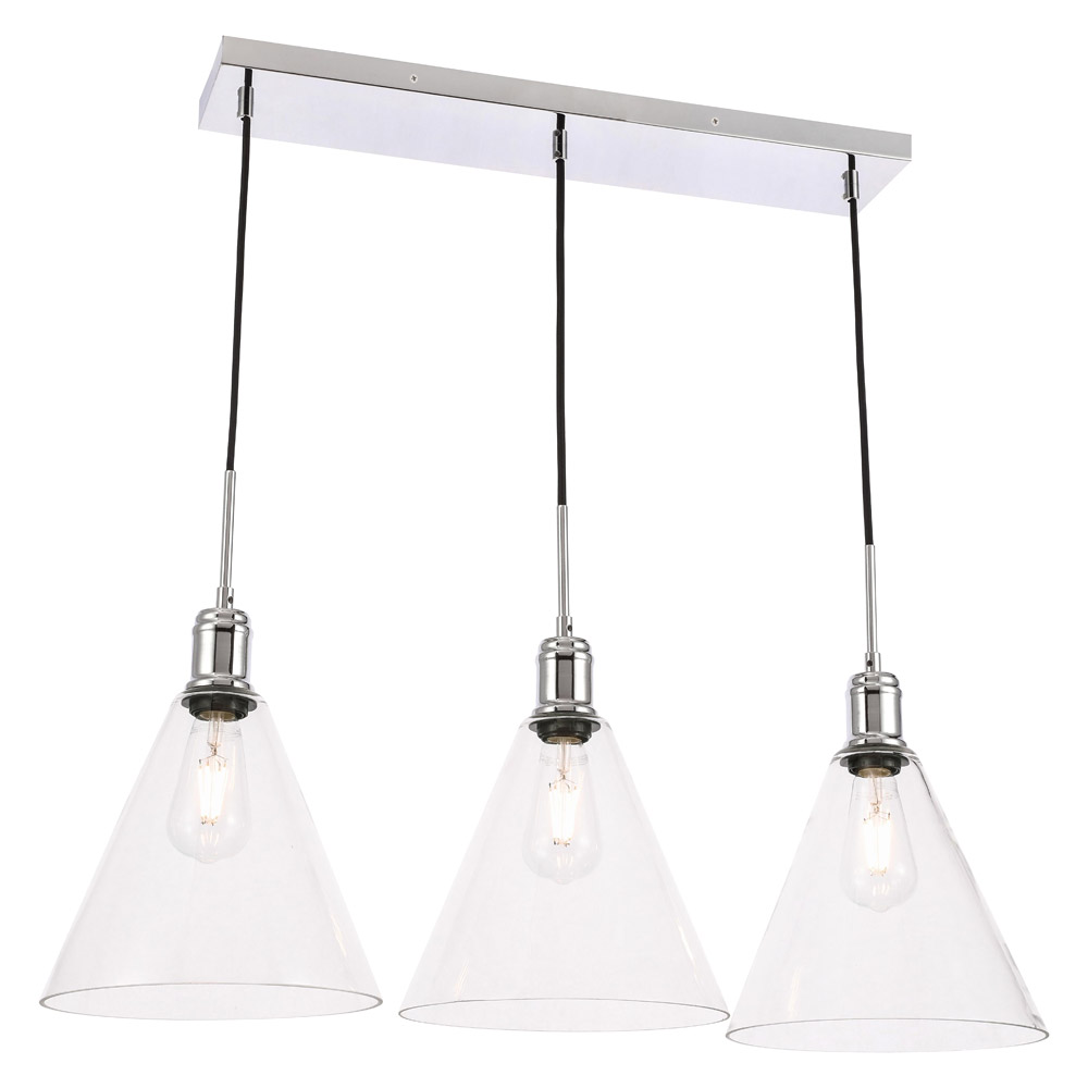 Elegant Pendant Light - Chrome, L 36" (LD6232C)