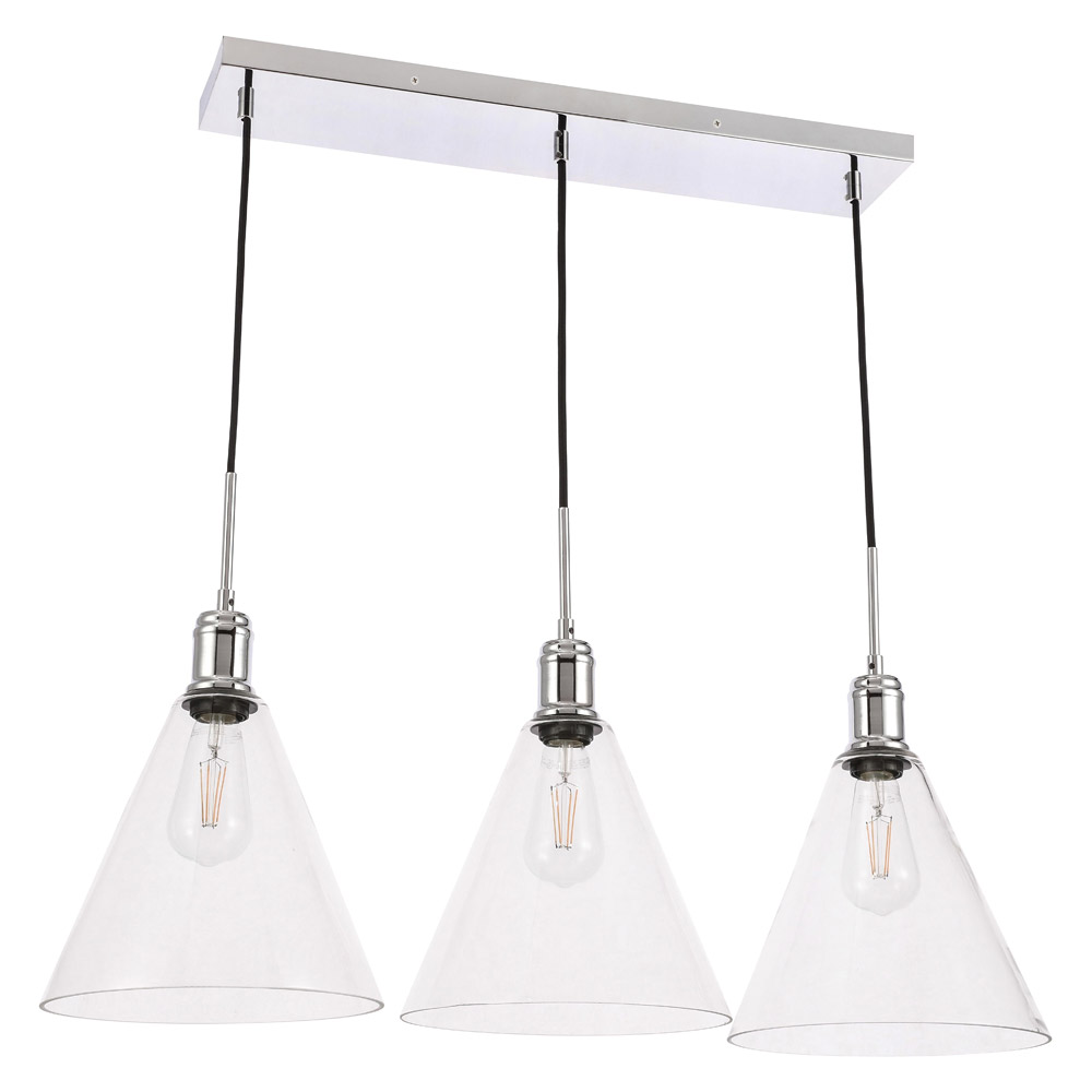 Elegant Pendant Light - Chrome, L 36" (LD6232C)