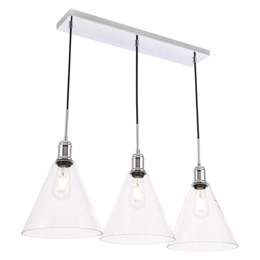 Elegant Pendant Light - Chrome, L 36" (LD6232C)