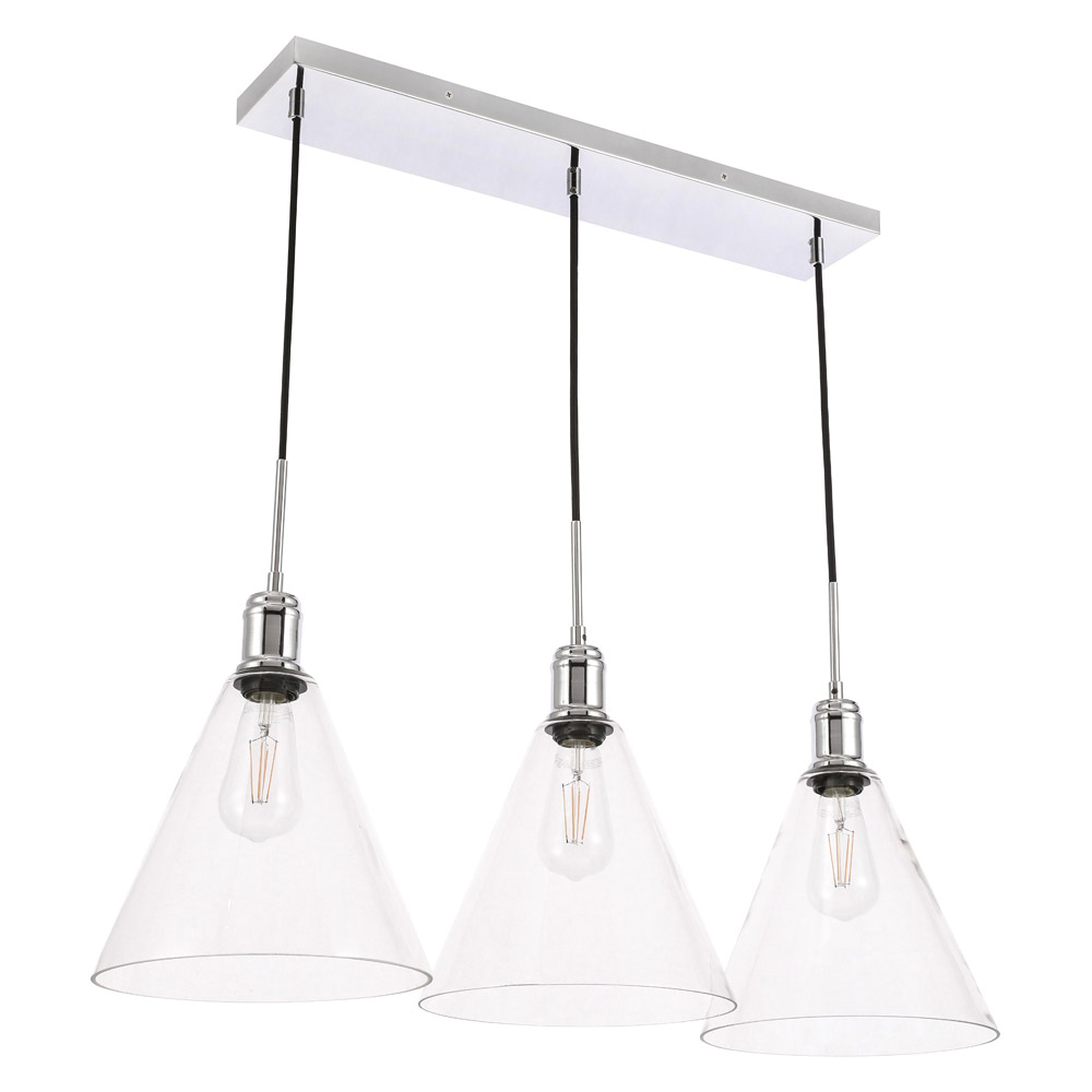 Elegant Pendant Light - Chrome, L 36" (LD6232C)