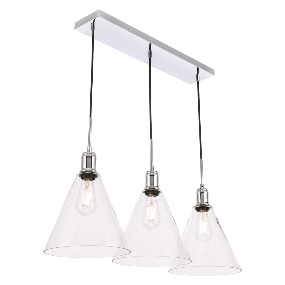 Elegant Pendant Light - Chrome, L 36" (LD6232C)