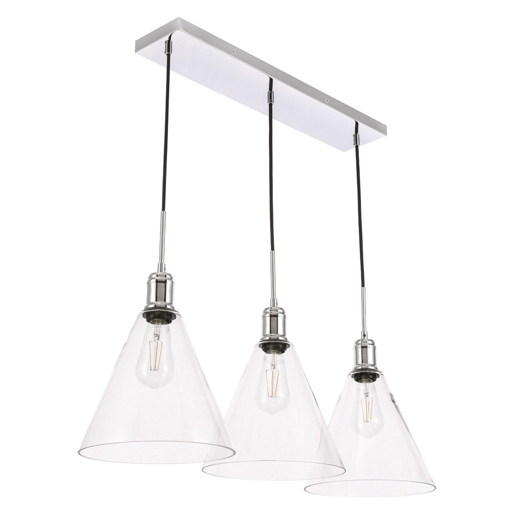 Elegant Pendant Light - Chrome, L 36" (LD6232C)