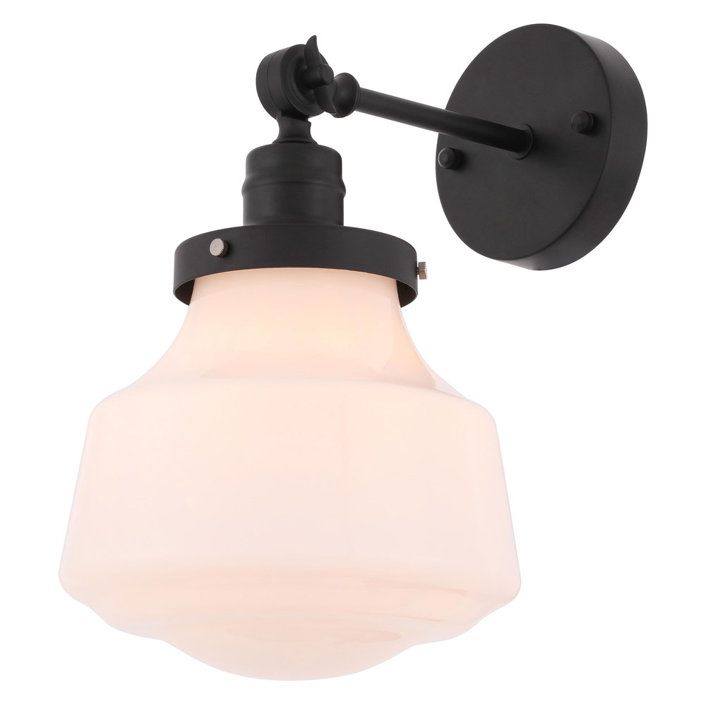 Elegant Wall Sconce - Black/Matte Glass (LD6237BK)