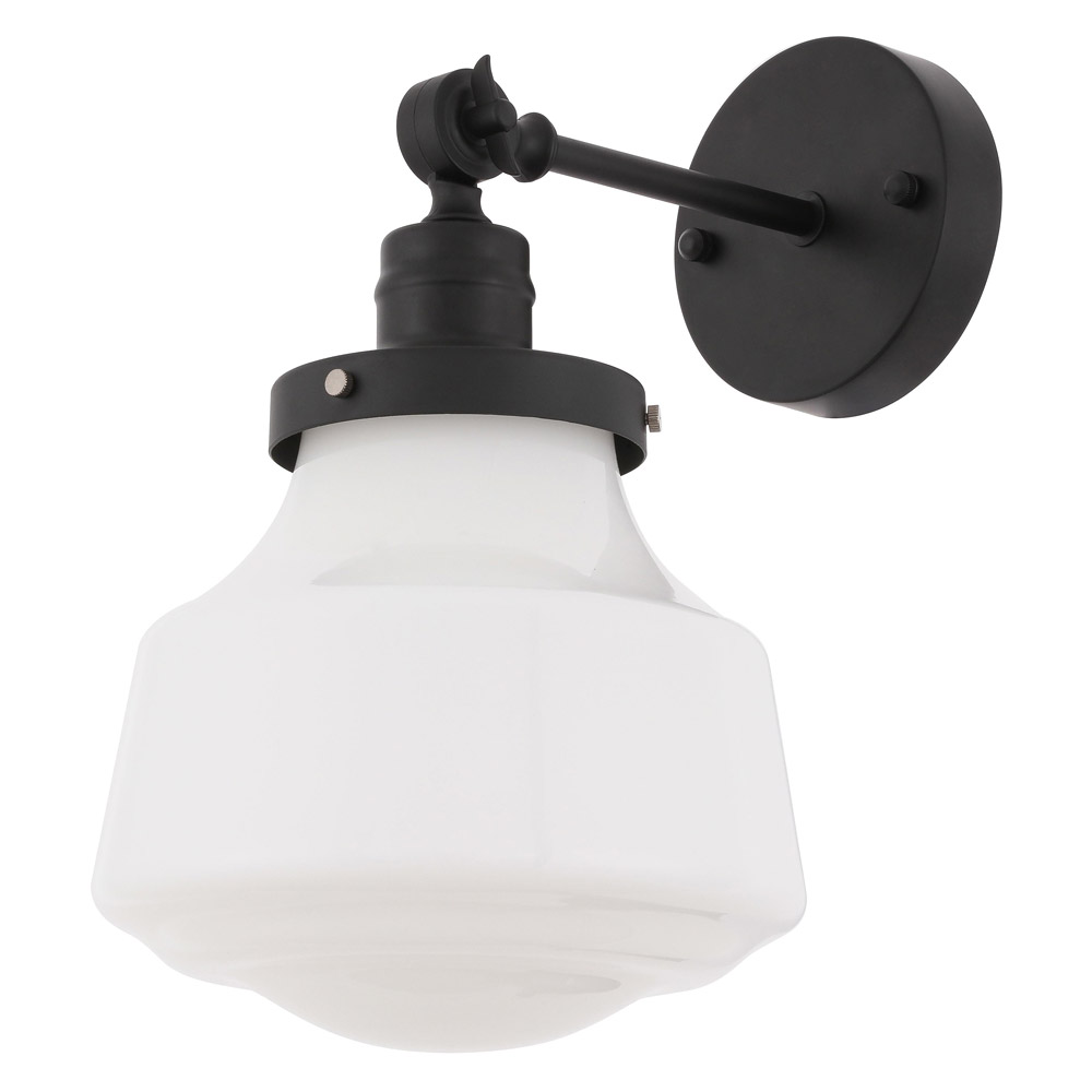 Elegant Wall Sconce - Black/Matte Glass (LD6237BK)