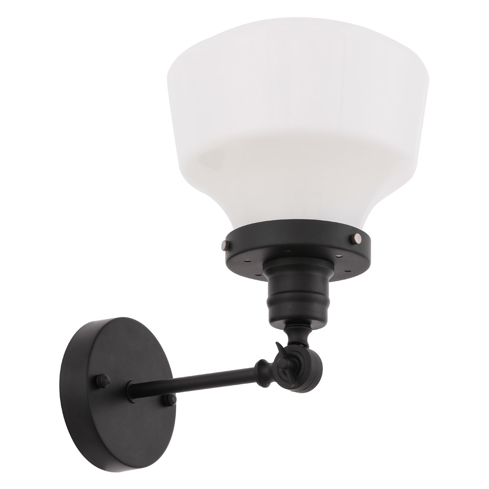 Elegant Wall Sconce - Black/Matte Glass (LD6237BK)