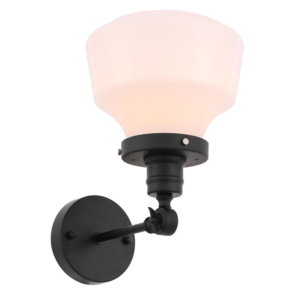 Elegant Wall Sconce - Black/Matte Glass (LD6237BK)