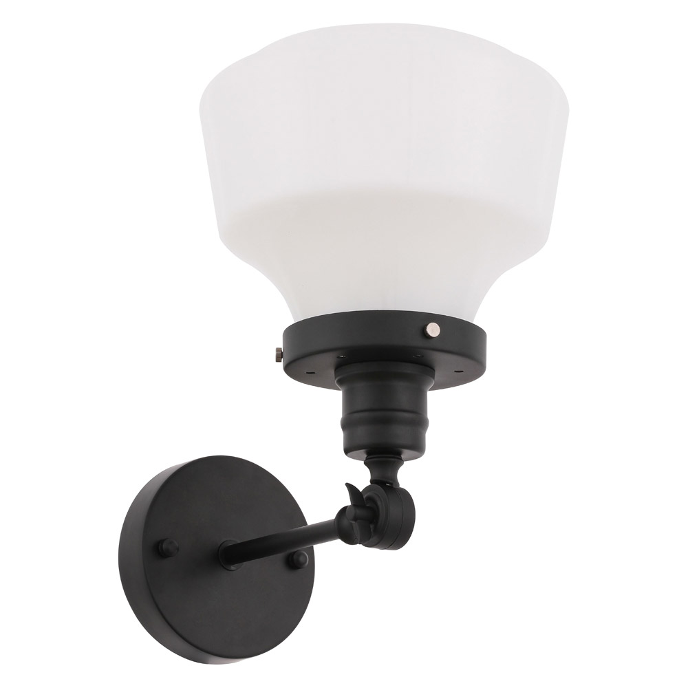 Elegant Wall Sconce - Black/Matte Glass (LD6237BK)