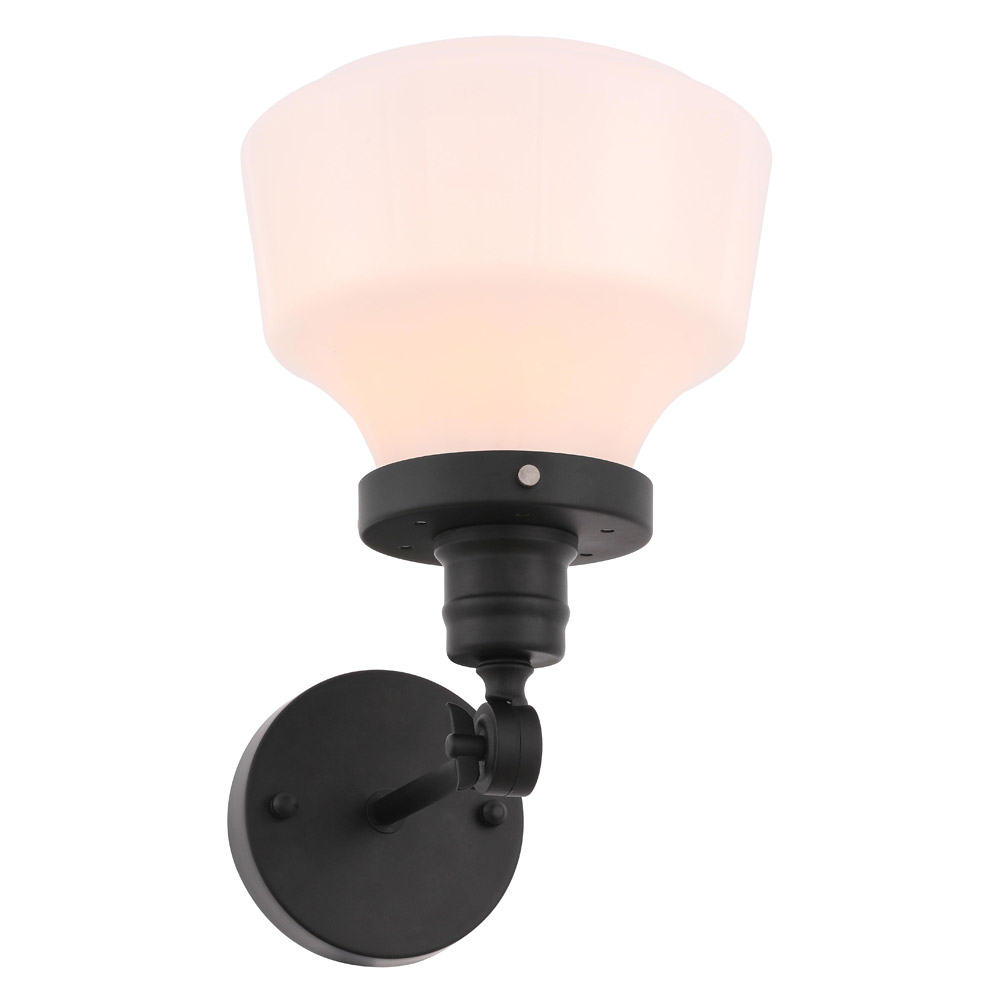 Elegant Wall Sconce - Black/Matte Glass (LD6237BK)