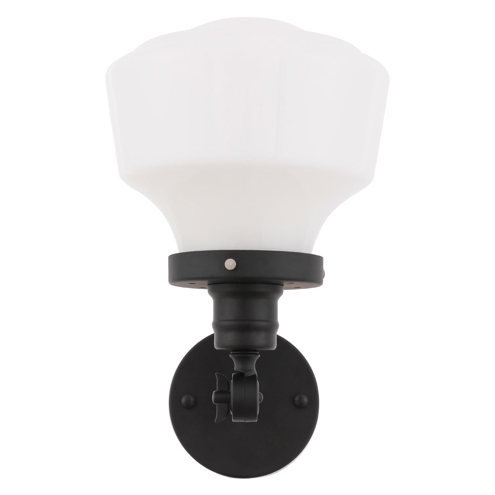 Elegant Wall Sconce - Black/Matte Glass (LD6237BK)