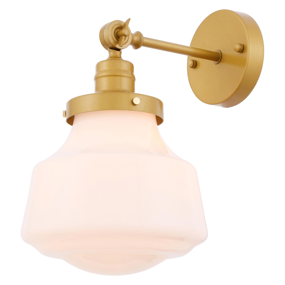 Elegant Wall Sconce - Brass/Matte Glass (LD6239BR)