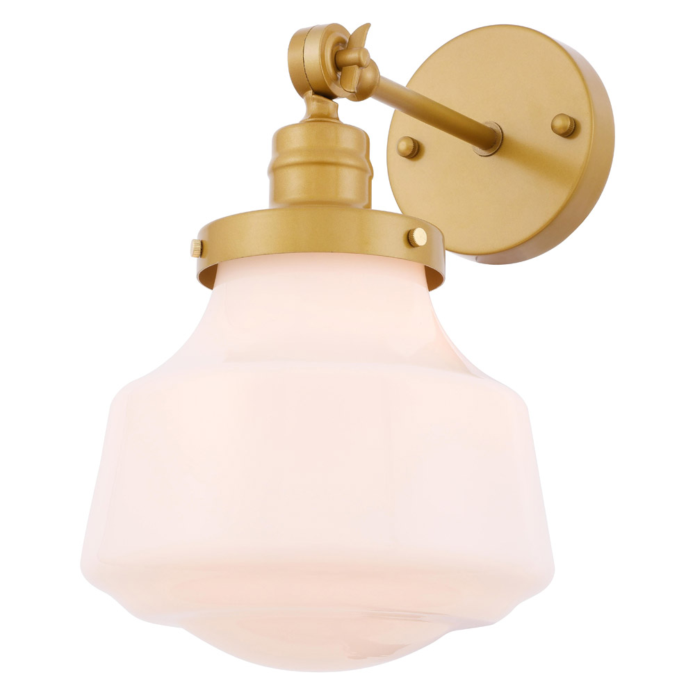 Elegant Wall Sconce - Brass/Matte Glass (LD6239BR)