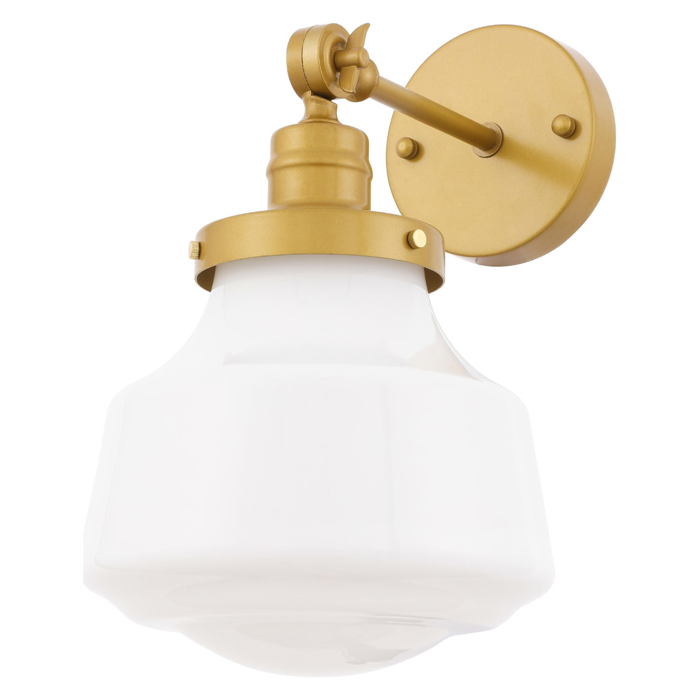 Elegant Wall Sconce - Brass/Matte Glass (LD6239BR)