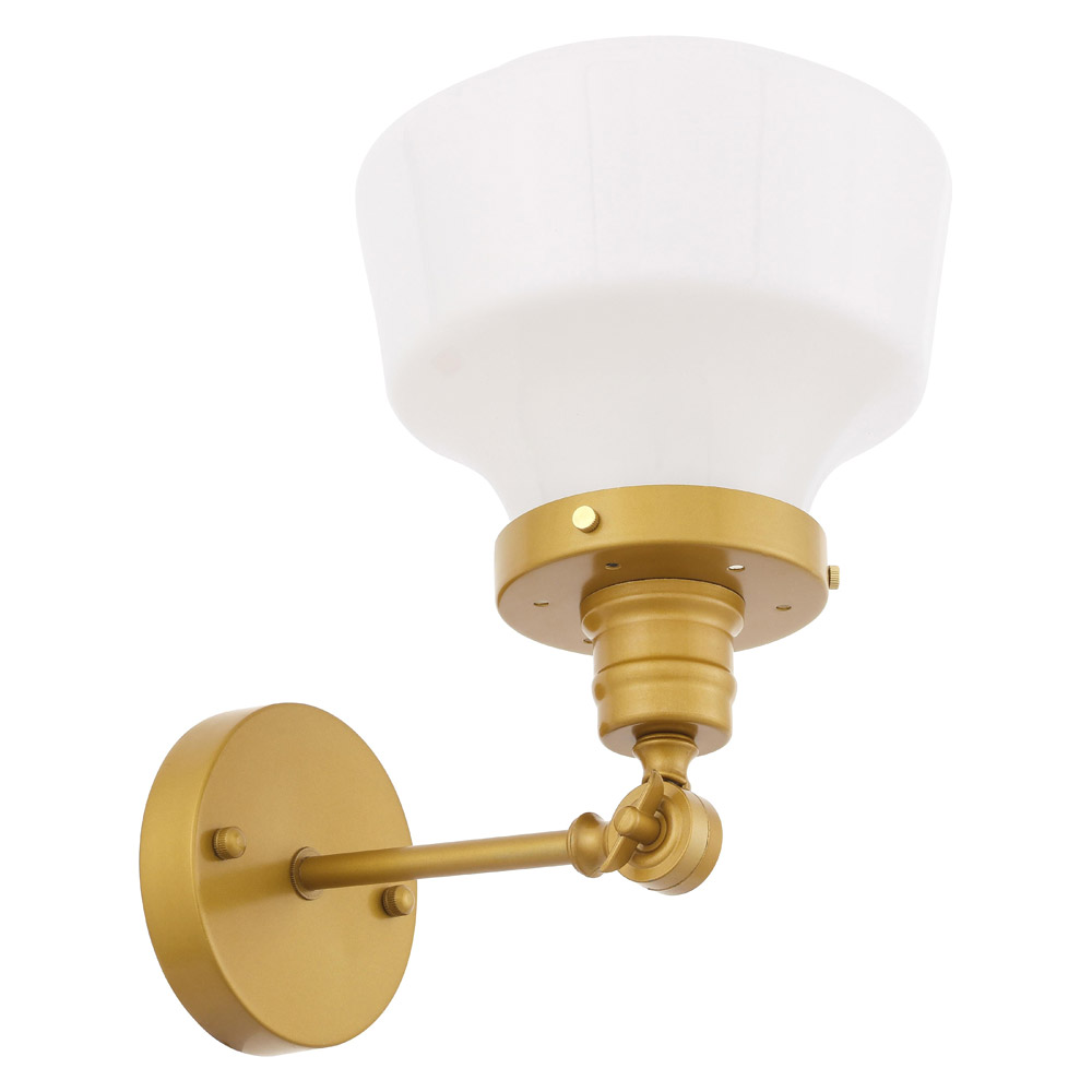 Elegant Wall Sconce - Brass/Matte Glass (LD6239BR)