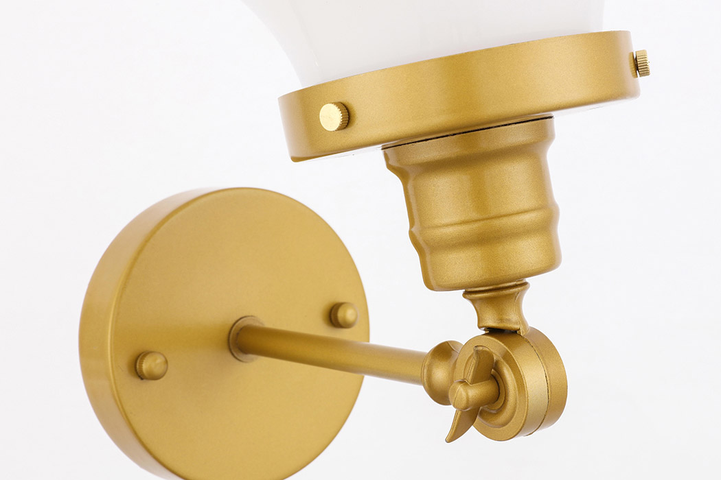 Elegant Wall Sconce - Brass/Matte Glass (LD6239BR)