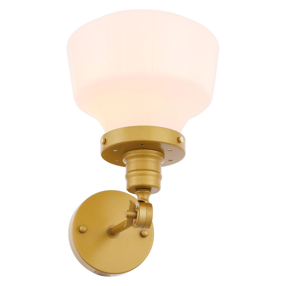 Elegant Wall Sconce - Brass/Matte Glass (LD6239BR)