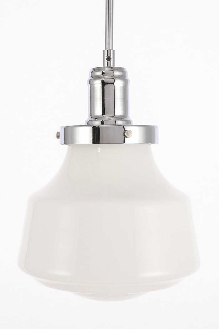 Elegant Pendant Light - Chrome/Glass Matte, L 8" (LD6256C)