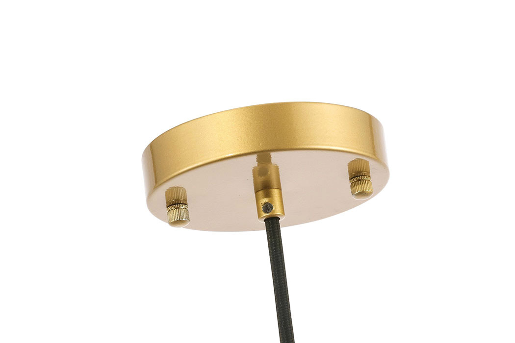 Elegant Pendant Light - Brass/Glass Matte, L 8" (LD6257BR)