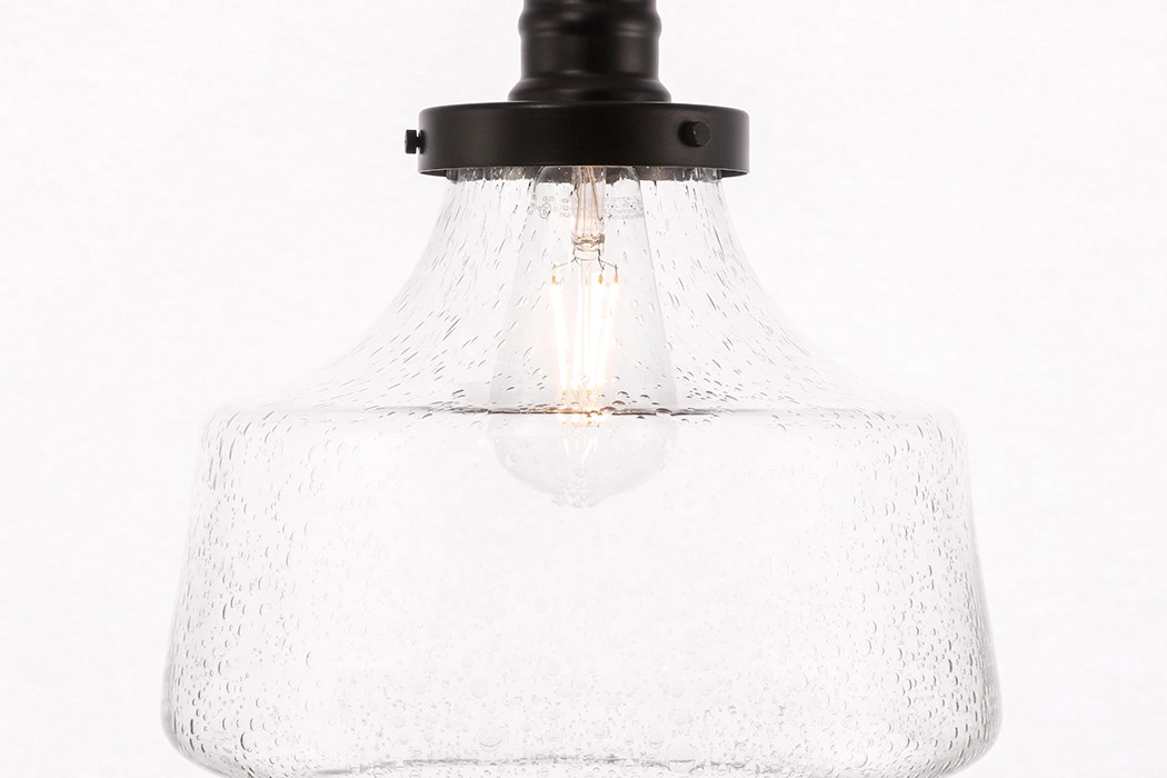 Elegant Pendant Light - Black, L 11" (LD6258BK)